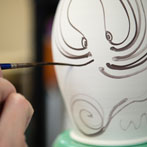 Mia Sarosi at work in her studio 2016